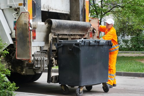 Professional waste management team at work in Ruislip